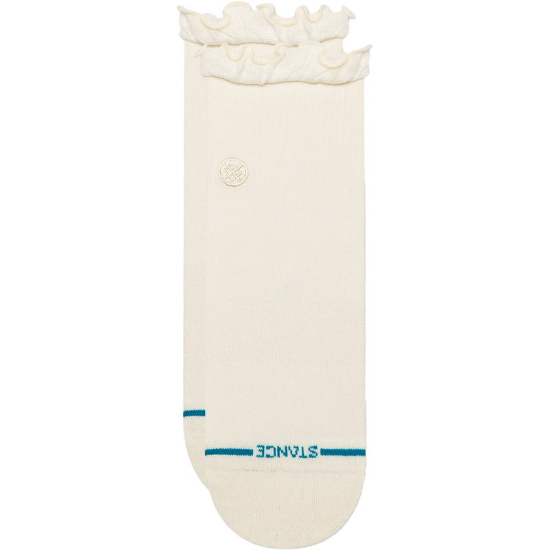 Women's Ruffle Icon Quarter 3-pack, Stance Women's Ruffle Icon Quarter 3-pack in Ivory