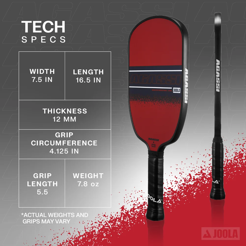 Agassi Champion Paddle, Joola Agassi Champion Paddle tech specs