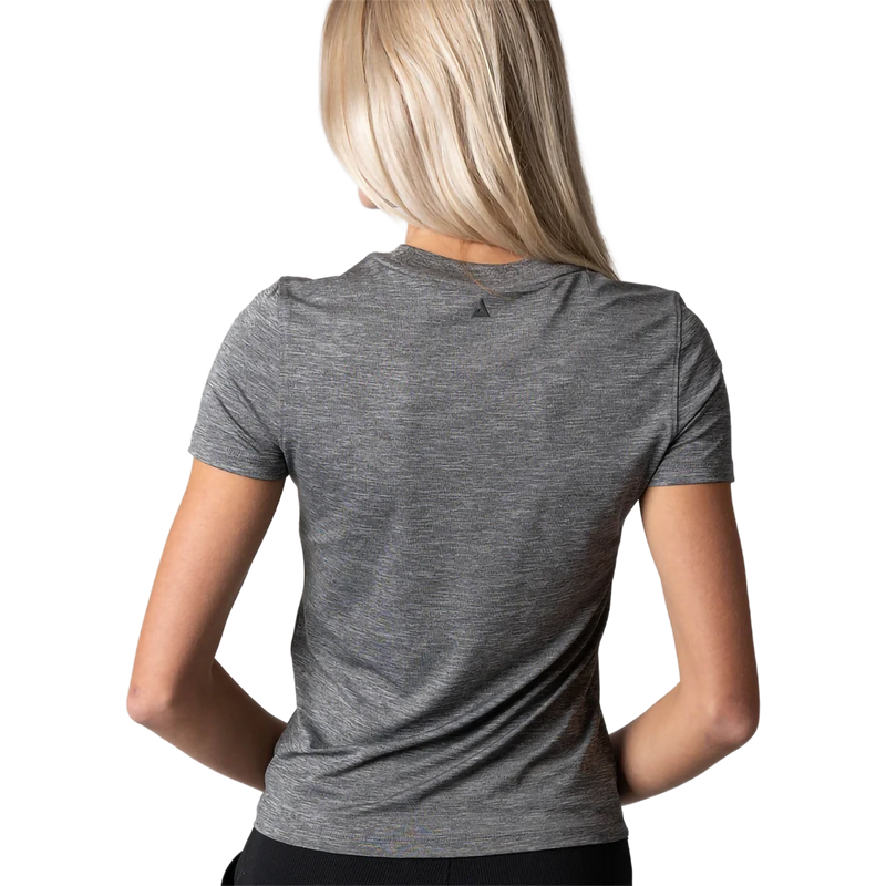 Women's Club Short Sleeve, Joola Women's Club Short Sleeve in Charcoal Gray Heather back