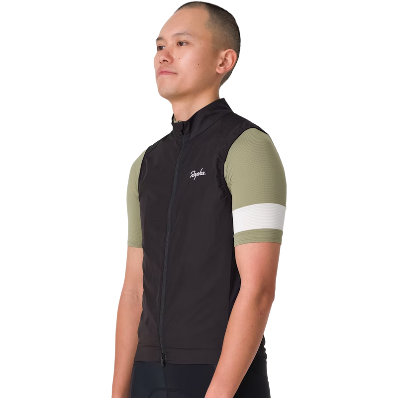 Men's Core Gilet, Rapha Men's Core Gilet in BLW-Black/White front left