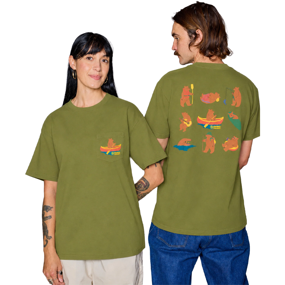 Bears at Camp Pocket Tee alternate view