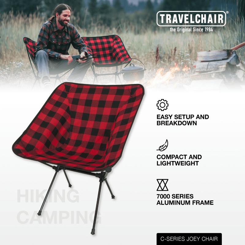 C-Series Joey Buffalo Plaid, TravelChair C-Series Joey Buffalo Plaid features