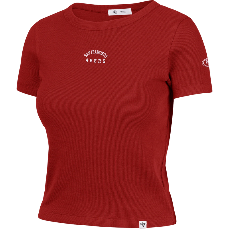 Women's 49ers Spirited Baby Rib Tee, Featured Image