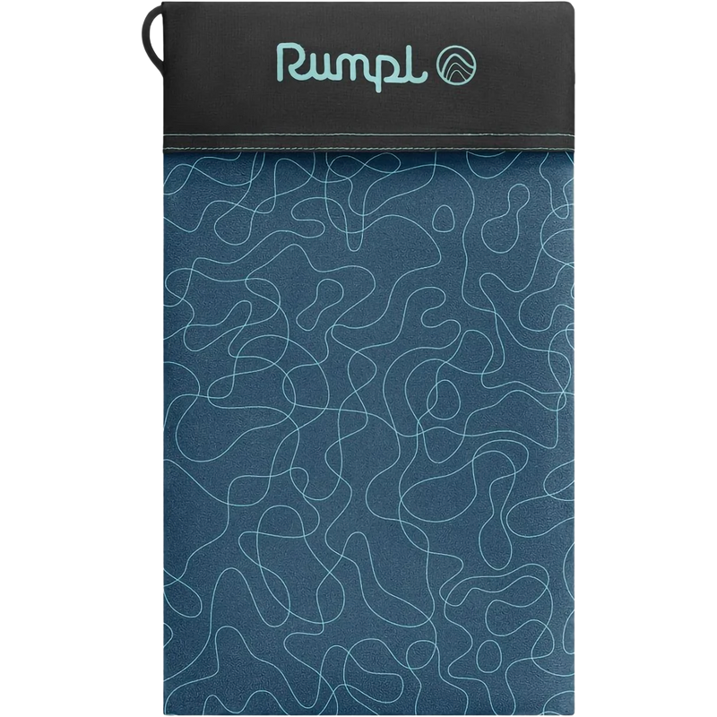 Pack Mat Large, Rumpl Pack Mat Large in Puzzled Blue folded