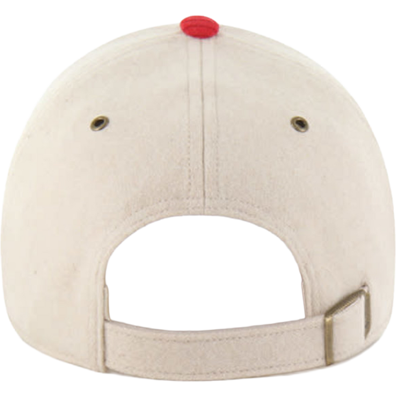 Women's 49ers Rope Script Two Tone 47 Clean Up, 47 Brand Women's 49ers Rope Script Two Tone 47 Clean Up in Natural back view