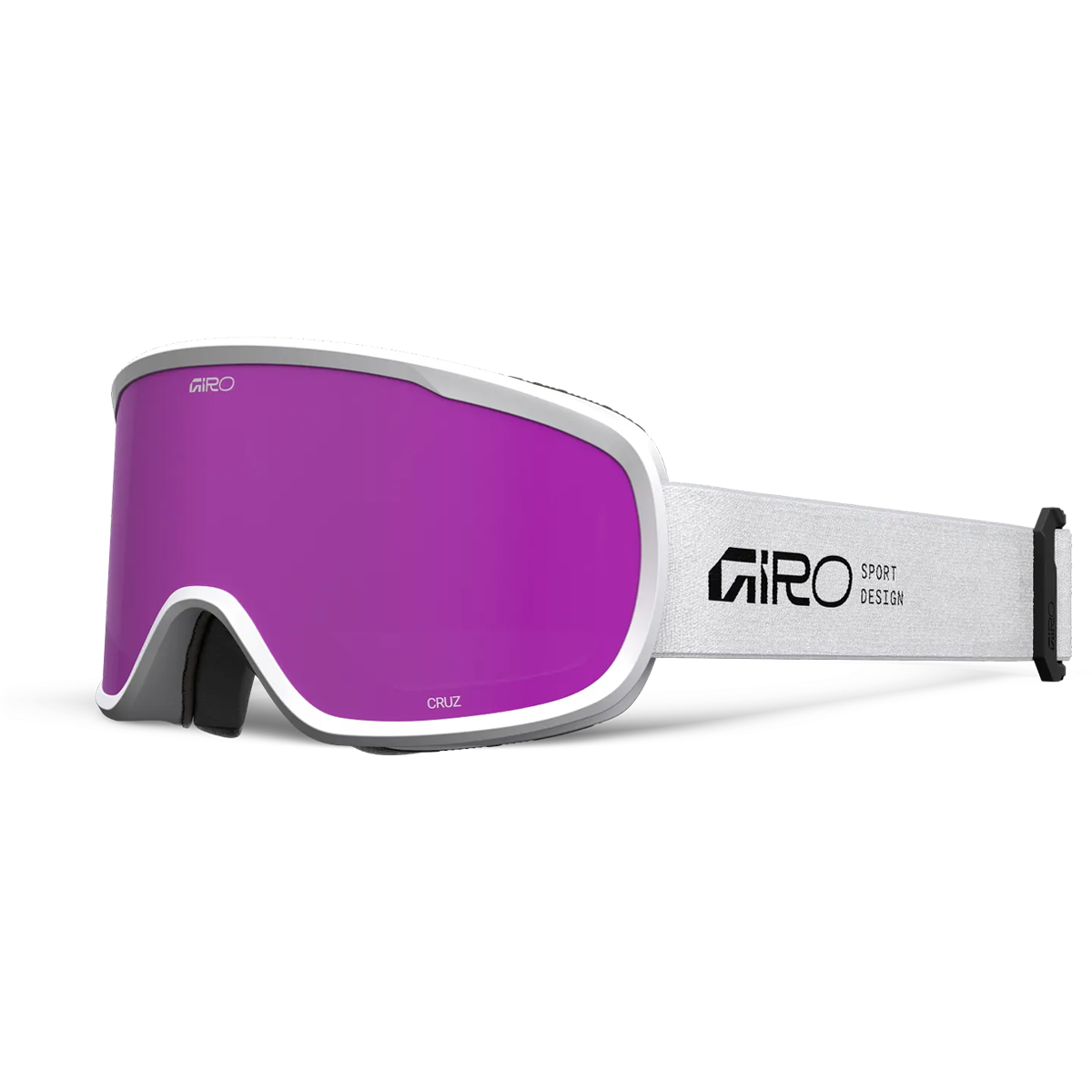 Giro Cruz Low Bridge Fit in White Stacked + Amber Pink