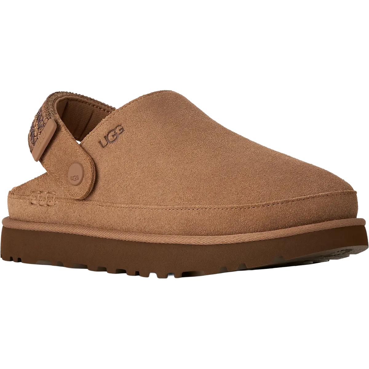 UGG Women's Goldenstar Uggbraid Clog in chestnut angled