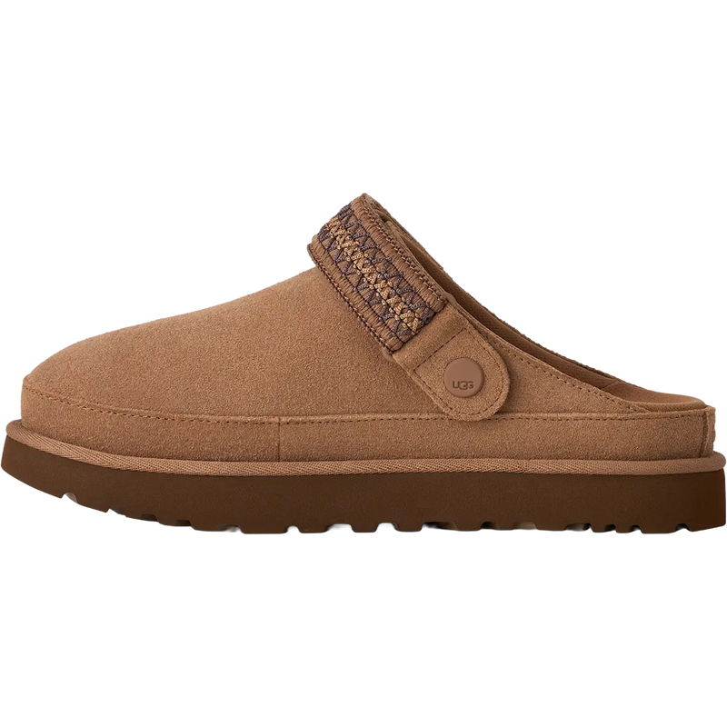 UGG Women's Goldenstar Uggbraid Clog in chestnut left facing