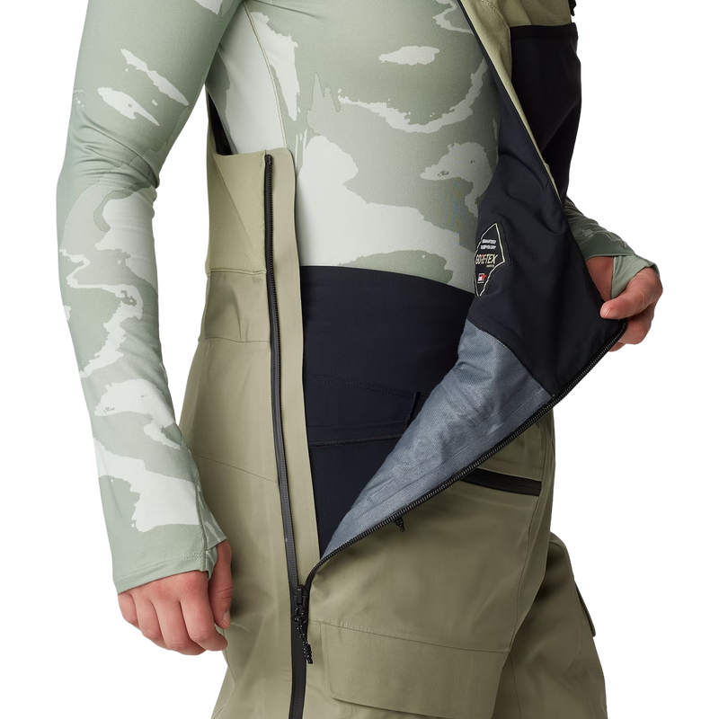 Women's Boundary Ridge GORE-TEX Bib, Mountain Hardwear Women's Boundary Ridge GORE-TEX Bib side zipper
