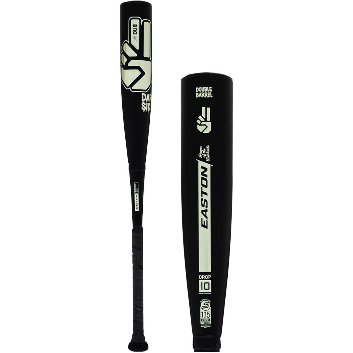 Easton Dub Darkside USSSA -10 in Black  upright side by side