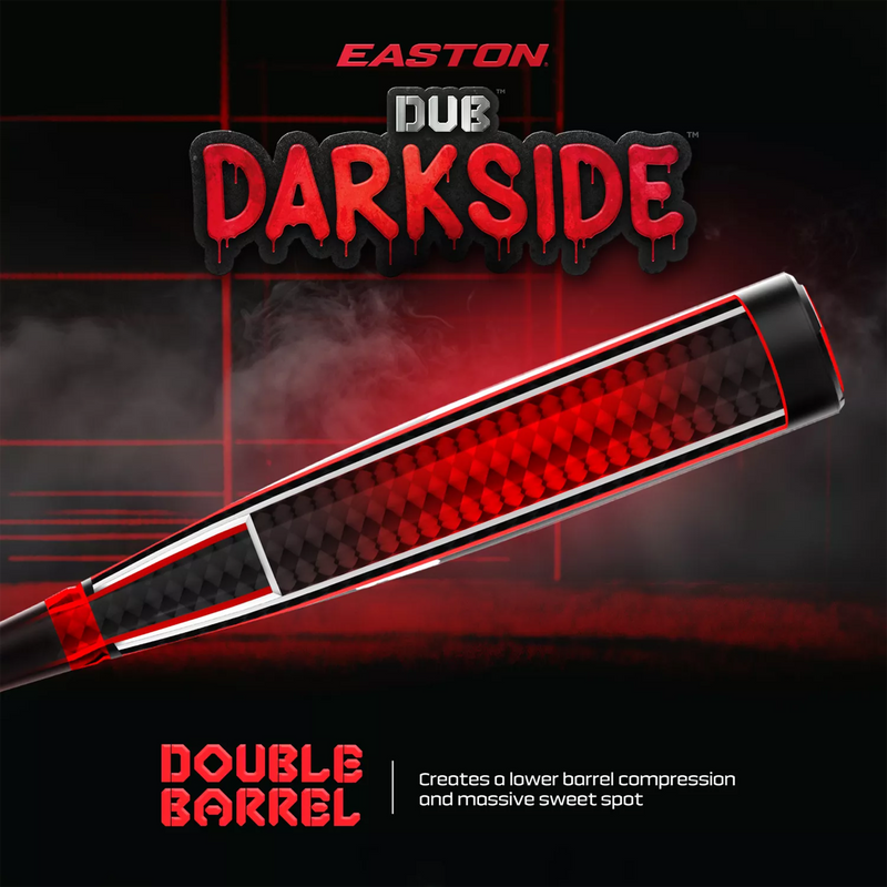Easton Dub Darkside USSSA -10 in Black double garrel detail