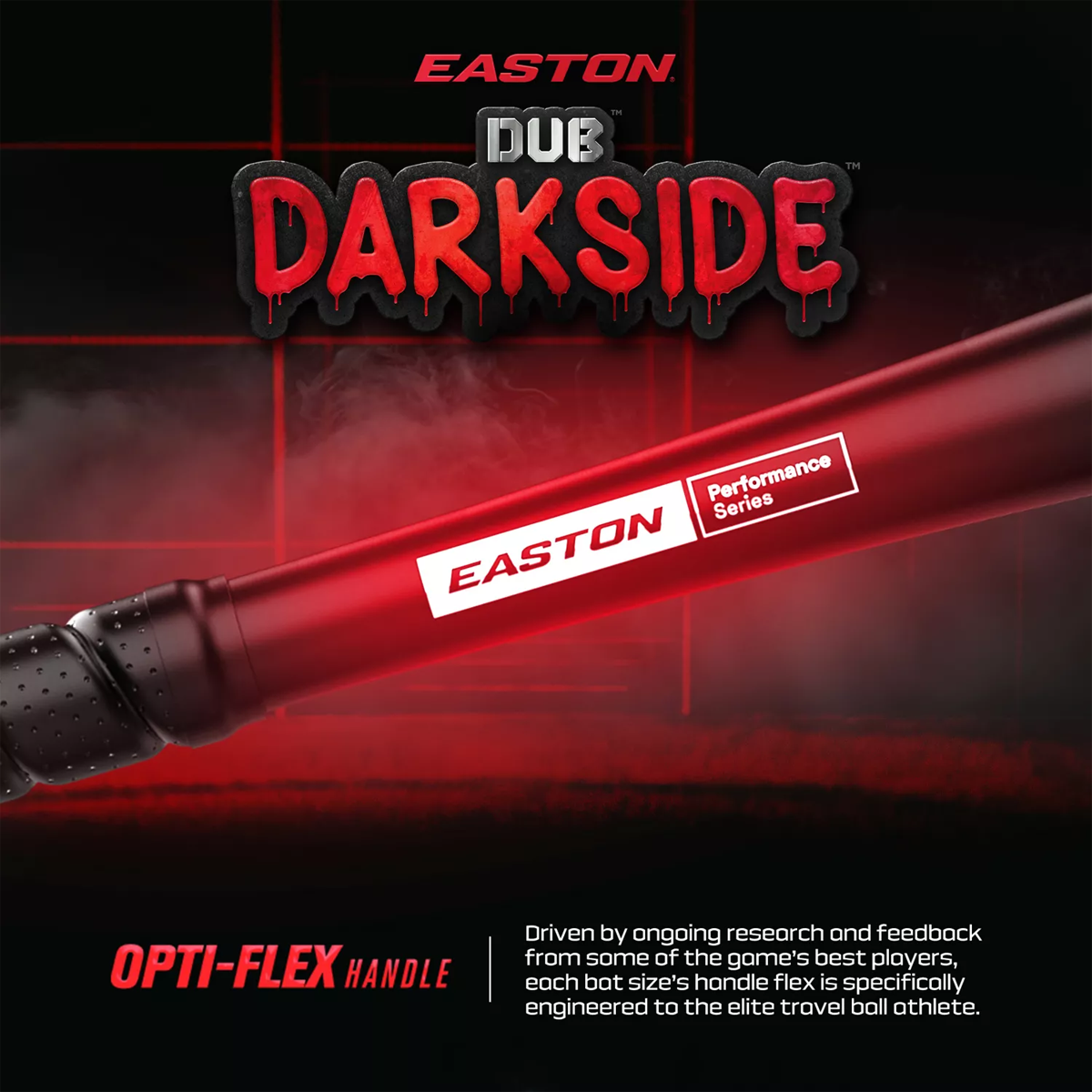 Easton Dub Darkside USSSA -10 in Black opti-flex handle detail