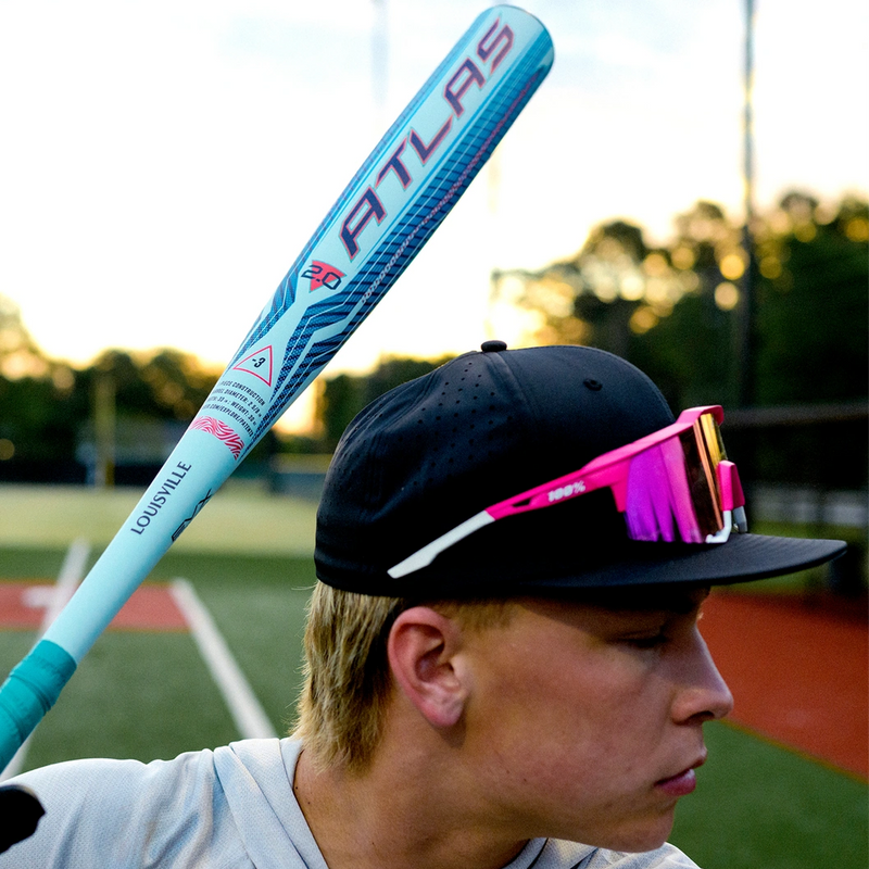 Atlas 2.0 BBCOR -3, Louiseville Slugger Atlas 2.0 BBCOR -3 in multi with model at bat