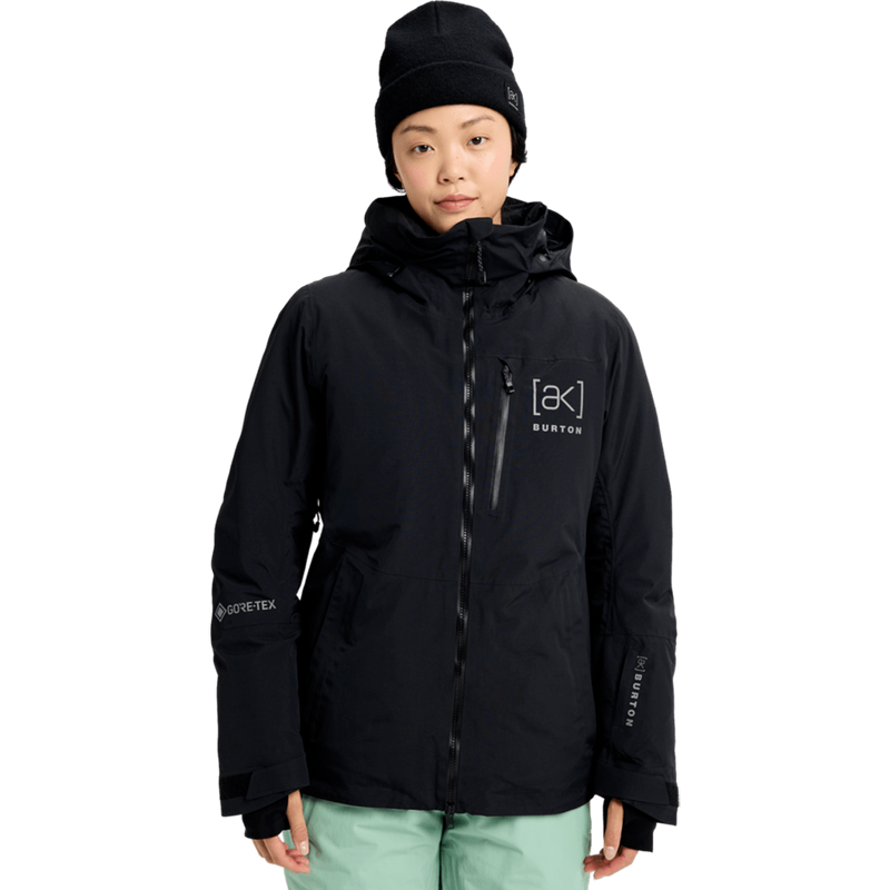 Women's AK Flare 2L Down GTX Down Jacket, Burton Women's AK Flare 2L Down GTX Down Jacket in True Black on model