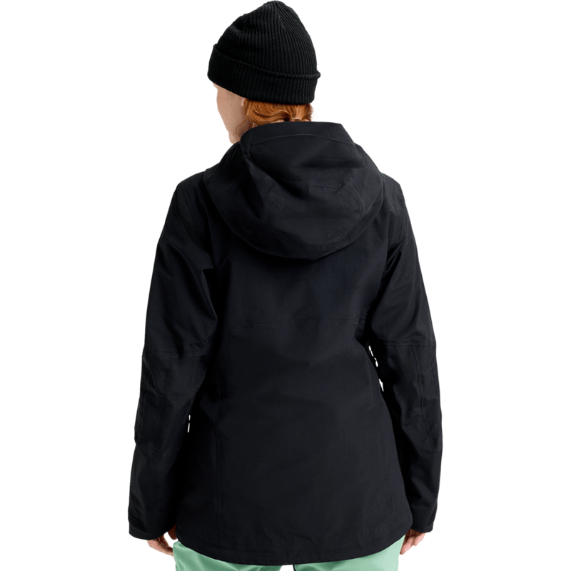 Women's AK Upshift GORE-TEX 2L Jacket, Burton Women's AK Upshift GORE-TEX 2L Jacket in True Black back view