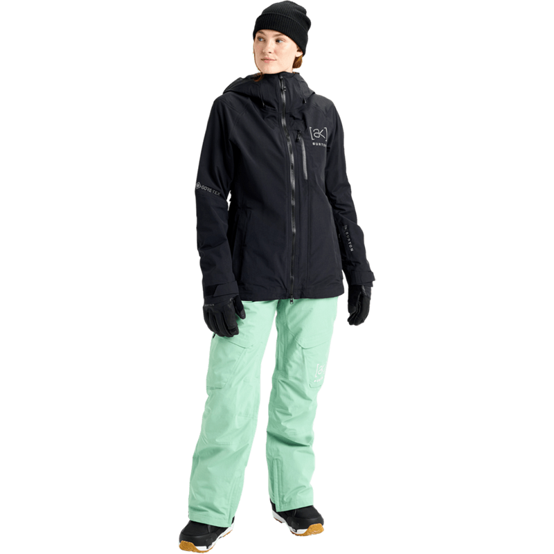Women's AK Upshift GORE-TEX 2L Jacket, Burton Women's AK Upshift GORE-TEX 2L Jacket in True Black full body on model