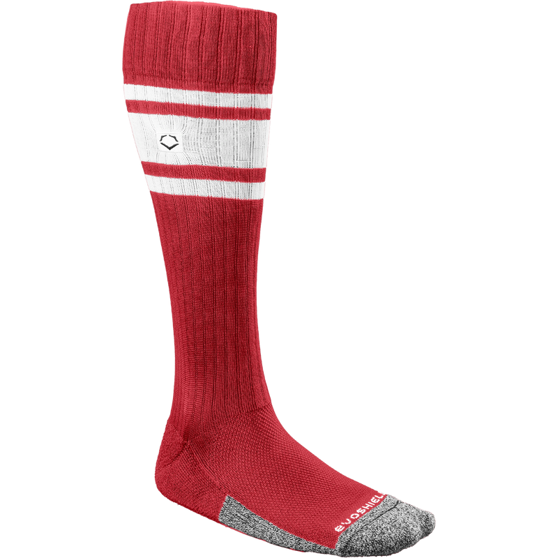EvoShield OTC Pro-SRZ Striped 2.0 Sock in Scarlett