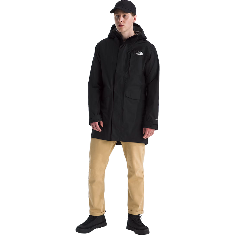Packable Shell Parka, The North Face Packable Shell Parka in 4H0-TNF Black-NPF on model front full length