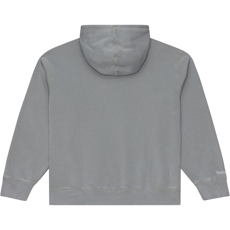 Men's Giants Core Essentials Fleece Hoodie, Mitchell and Ness Men's Giants Core Essentials Fleece Hoodie in Grey back view