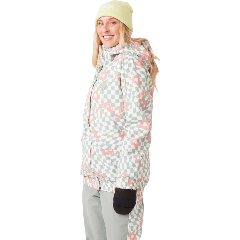Roxy Women's Highridge Hoody Jacket Print 3/4 Front