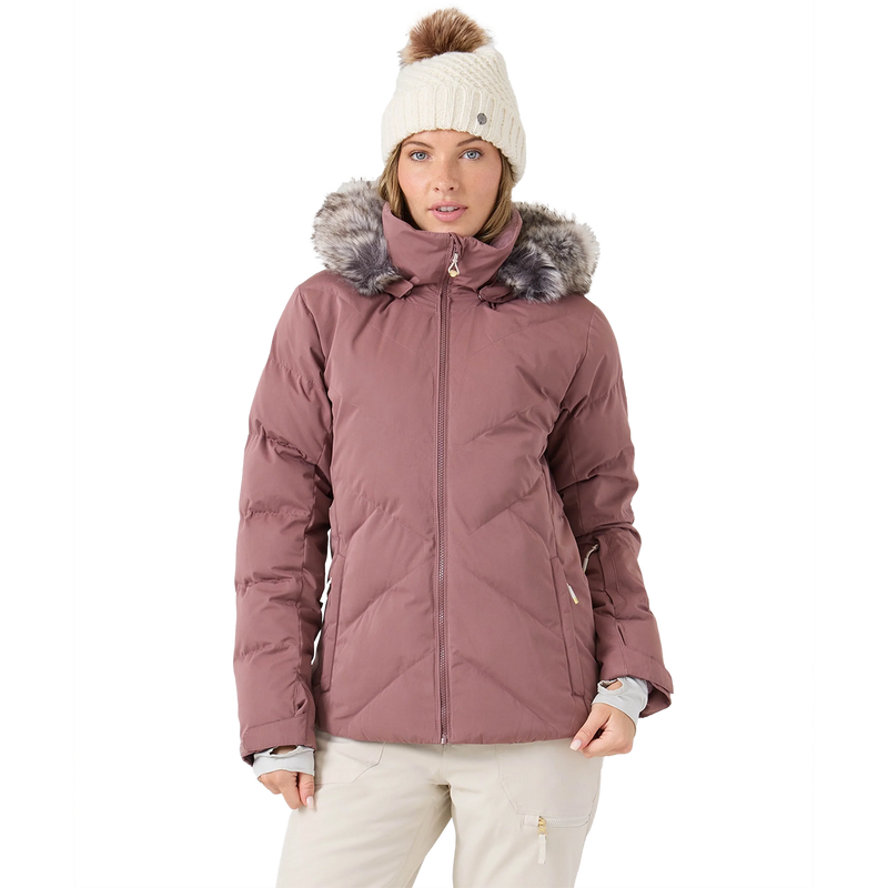 Roxy Women's Snowdrift Jacket in Rose Taupe