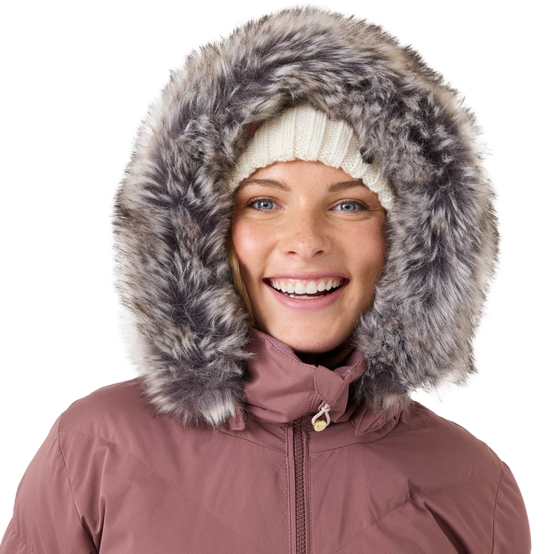 Roxy Women's Snowdrift Jacket hood on