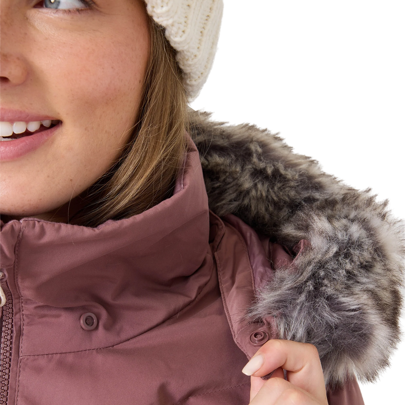 Roxy Women's Snowdrift Jacket detachable faux-fur