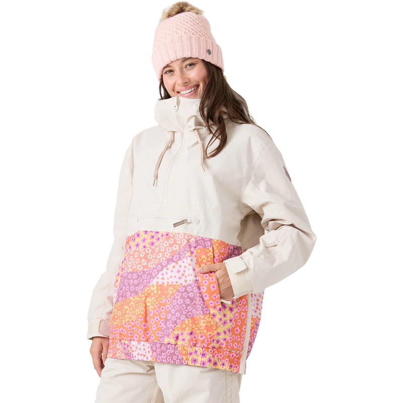 Roxy Women's Downtown Anorak Print in Petal Power