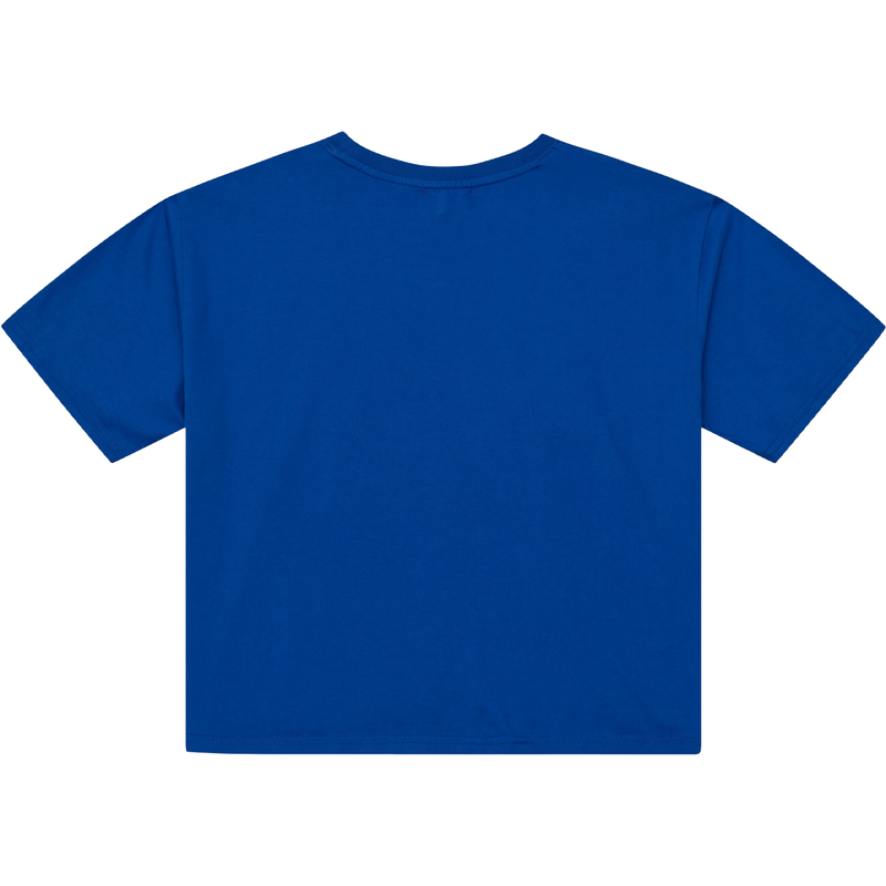 Women's Warriors Street Graphics Short Sleeve Tee, Mitchell and Ness Women's Warriors Street Graphics Short Sleeve Tee in Royal back view