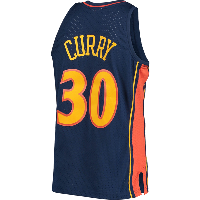Warriors Swingman Road Jersey 2009 Steph Curry, Mitchell and Ness Warriors Swingman Road Jersey 2009 Steph Curry in Navy back view