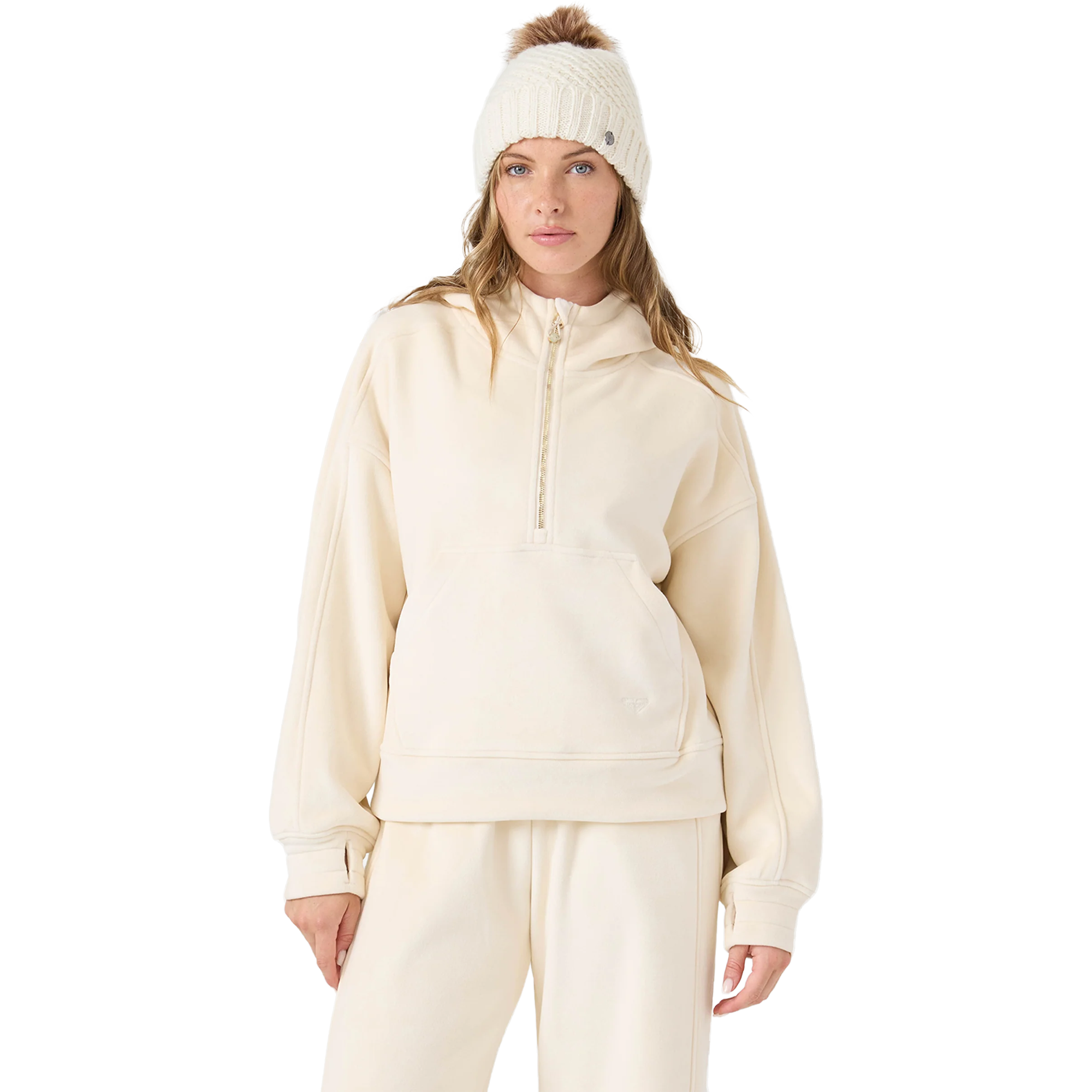 Roxy Women's Vivi Bonded Pullover in Whitecap