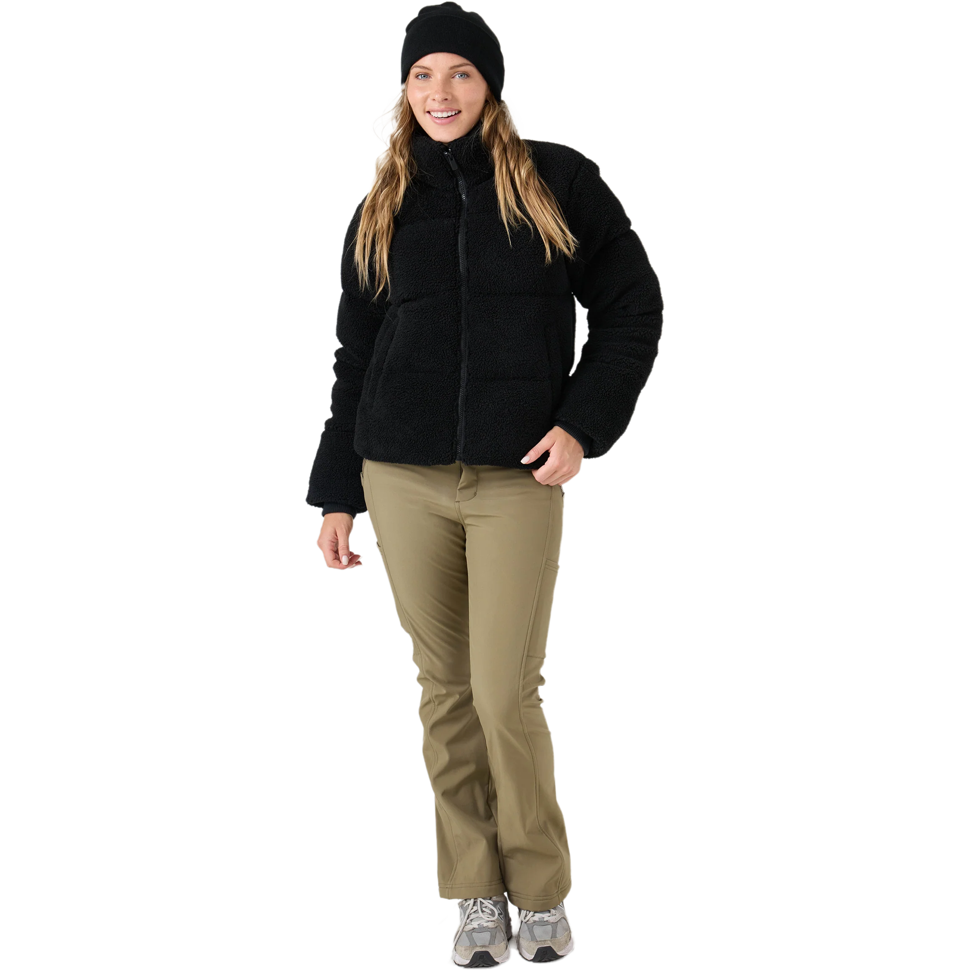 Roxy Women's Harper Cropped Sherpa Puffer Full View