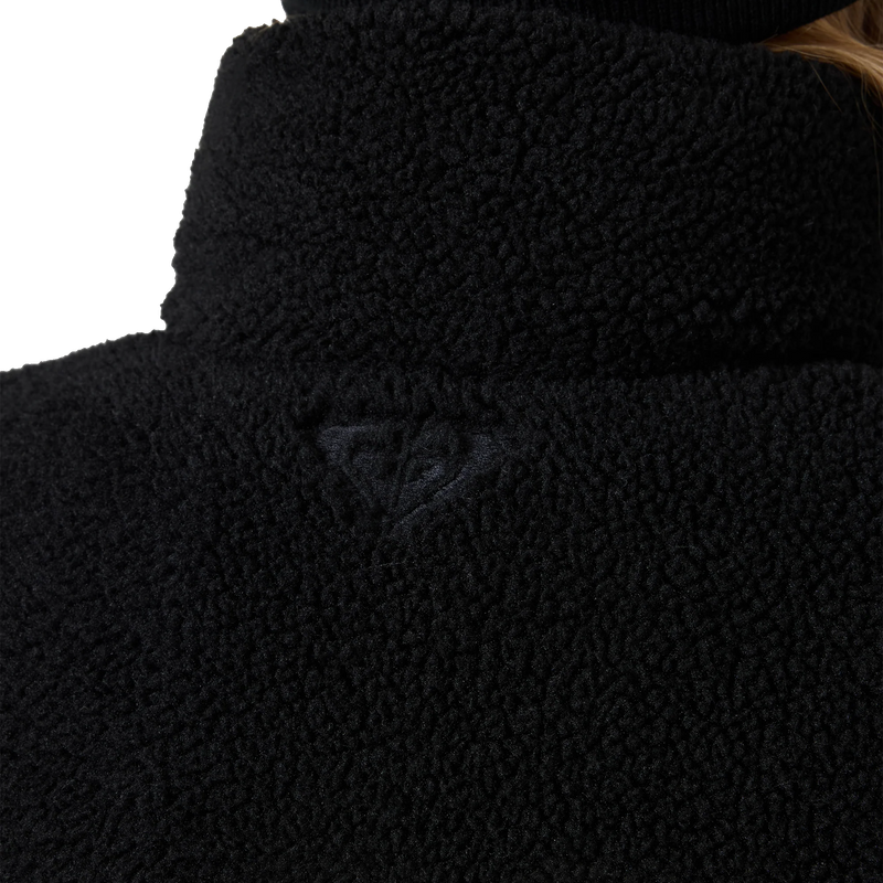 Roxy Women's Harper Cropped Sherpa Puffer Back Logo