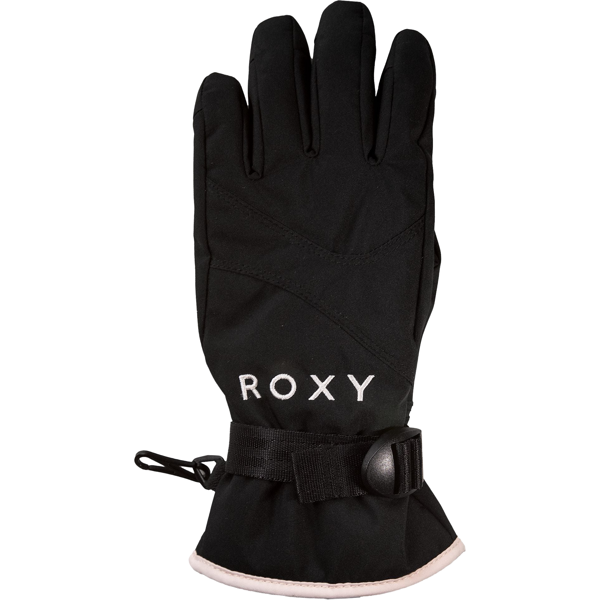 Roxy Youth Jetty Solid Glove in Black/Pink Salt