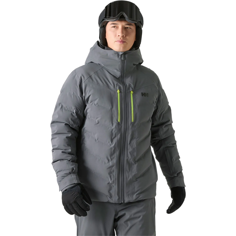 Helly Hansen Men's Alpha Puffy Jacket in Thunder Grey on model