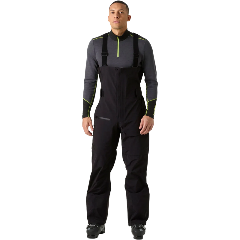 Helly Hansen Men's Sogn Bib Shell 2.0 Pant in Black on model