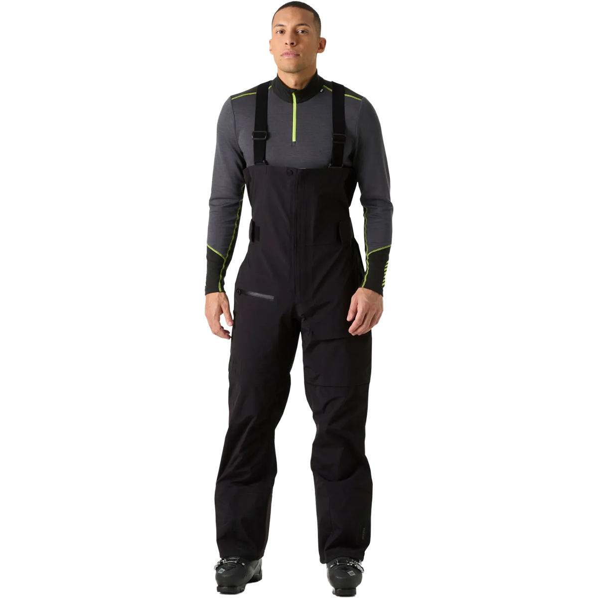 Helly Hansen Men's Sogn Bib Shell 2.0 Pant in Black on model