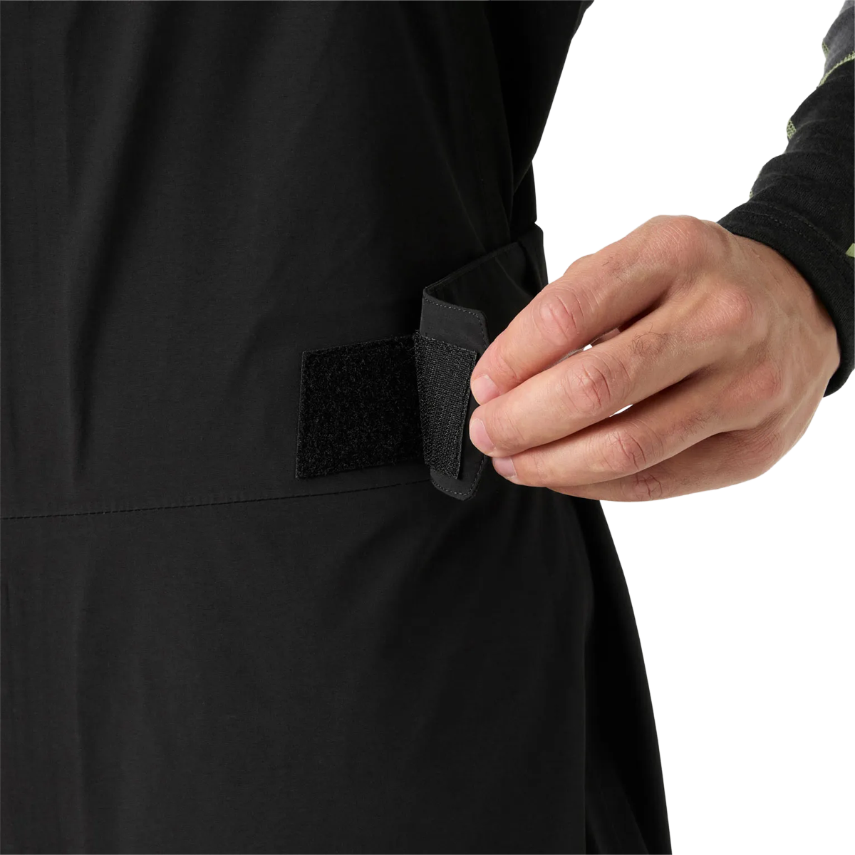 Helly Hansen Men's Sogn Bib Shell 2.0 Pant in Black velcro detail