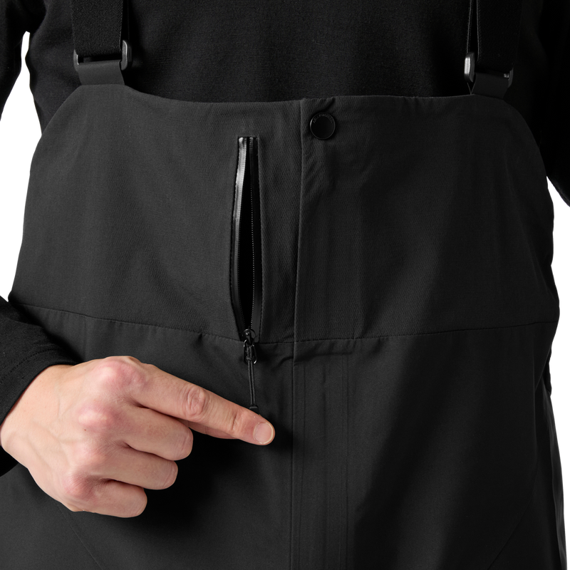 Helly Hansen Men's Verglas Backcountry Bib Shell Pants chest zippered pocket