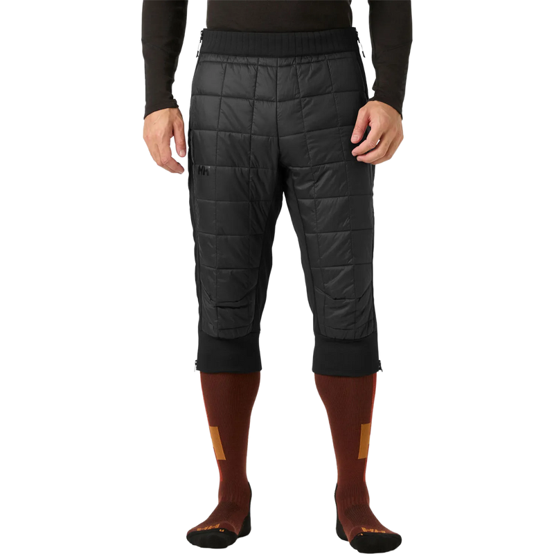 Helly Hanson Men's Ridge Lifaloft Insulator 3/4 Pant in Black on model