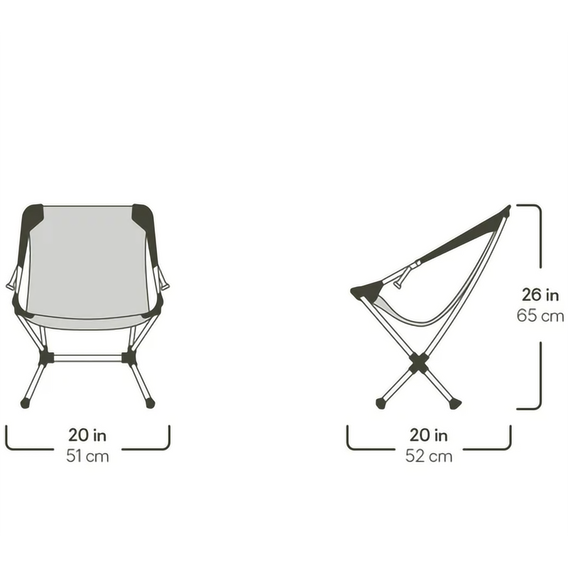 Moonlite Reclining Camp Chair, Nemo Moonlite Reclining Camp Chair Dimensions