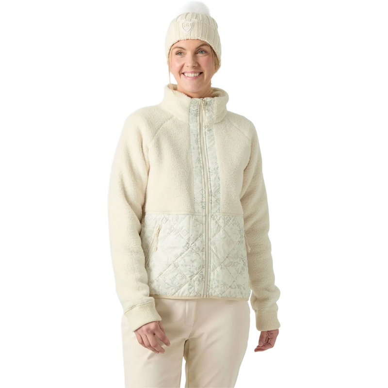 Helly Hanson Women's Bliss Hybrid Jacket in Cream on model