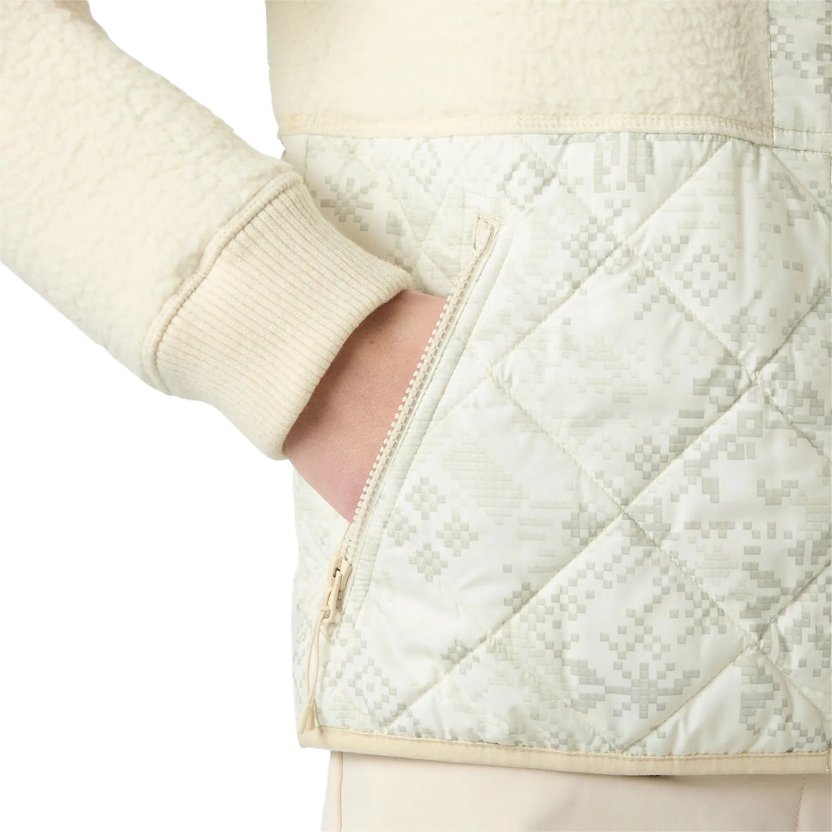 Helly Hanson Women's Bliss Hybrid Jacket in Cream pocket detail
