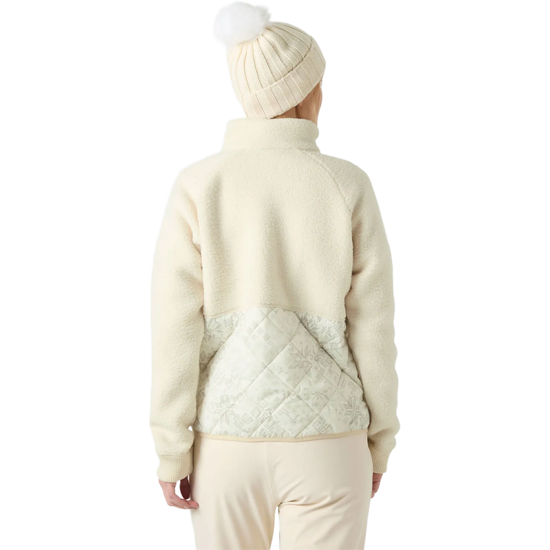 Helly Hanson Women's Bliss Hybrid Jacket in Cream back view on model