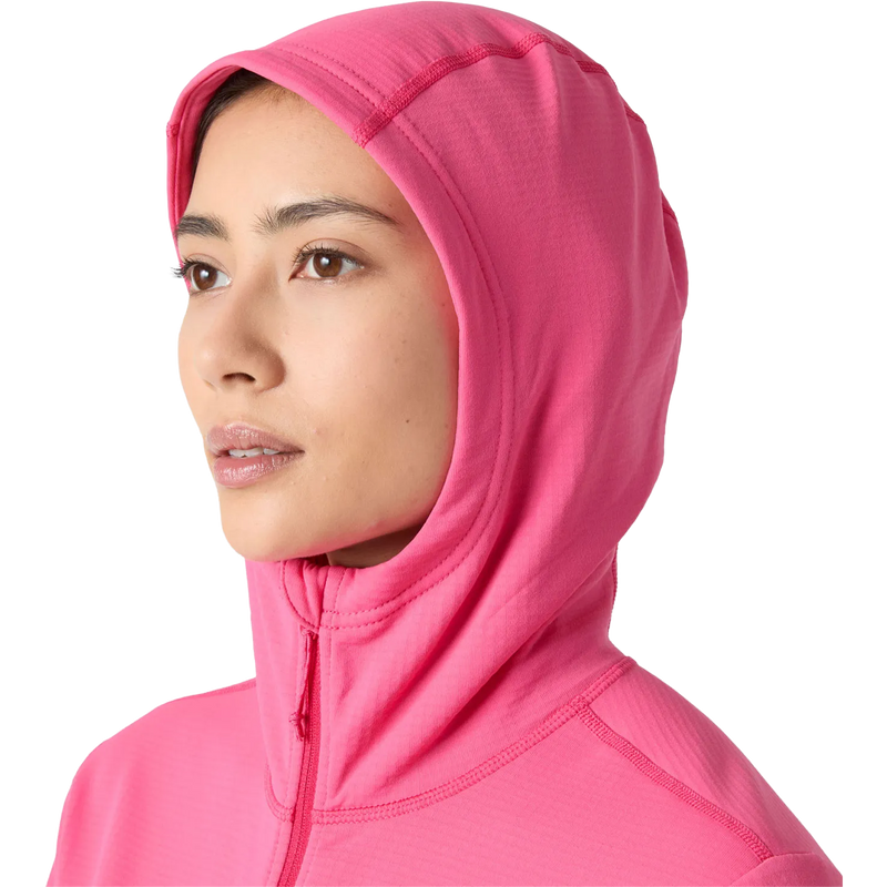 Helly Hanson Women's Versalite Hooded Jacket in Hot Pink hood detail