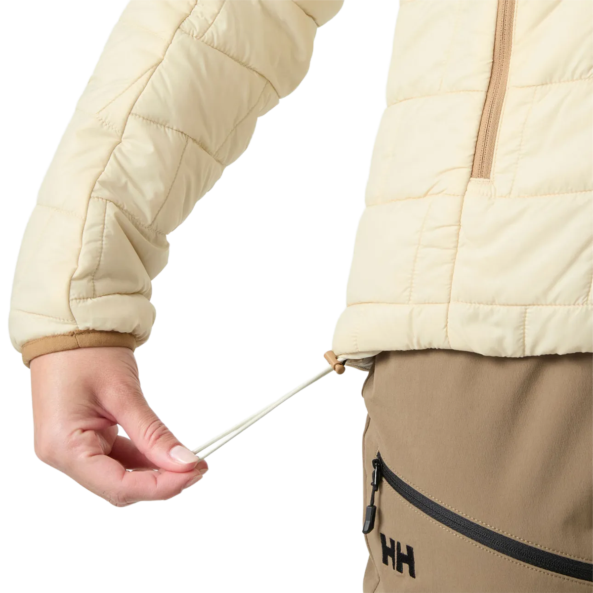 Helly Hansen Women's Lifaloft Pullover Hood in Cream with elastic 
