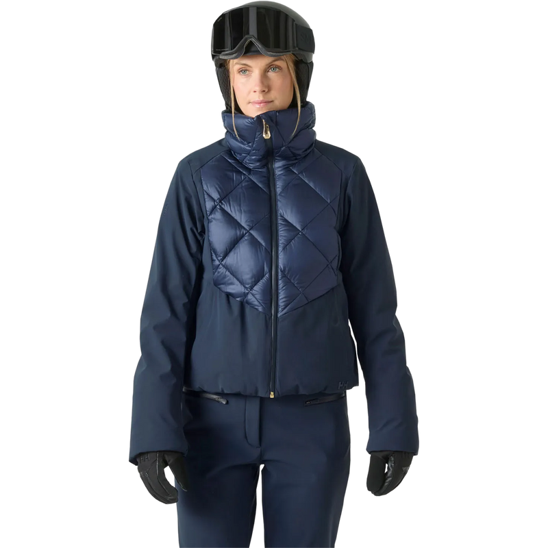 Helly Hansen Women's Avanti Hybrid Jacket in Navy on model