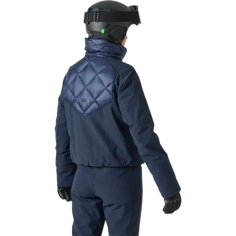 Helly Hansen Women's Avanti Hybrid Jacket in Navy back view on model