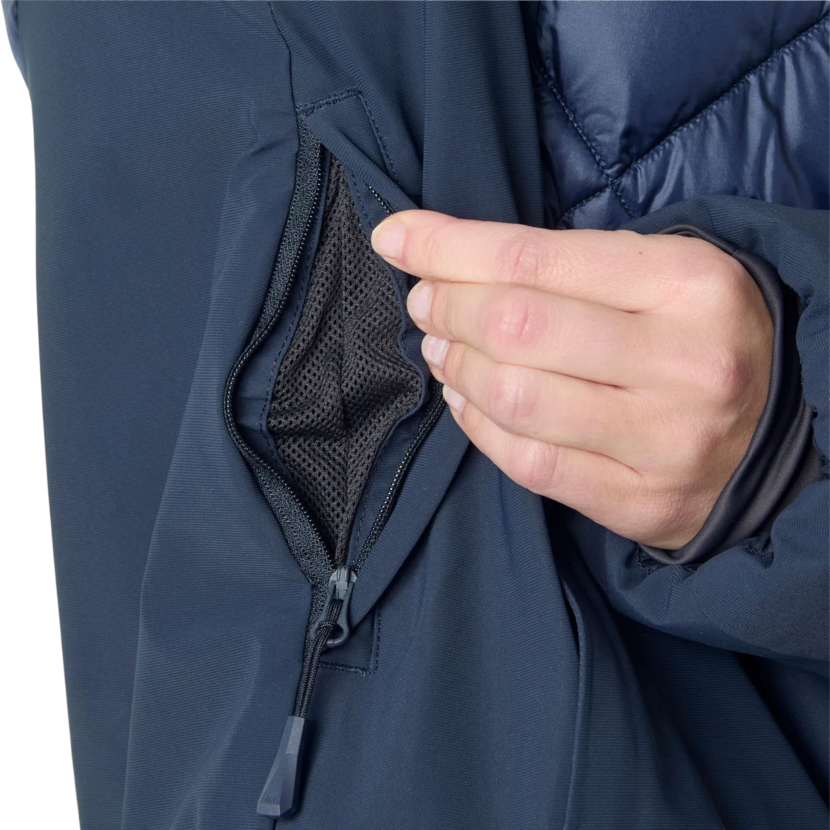 Helly Hansen Women's Avanti Hybrid Jacket in Navy vent detail