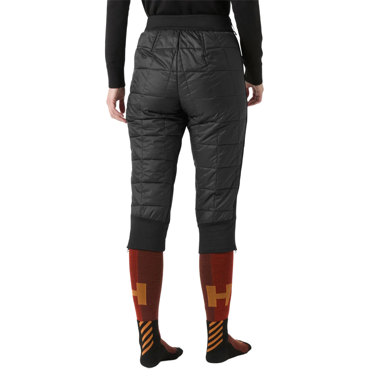 Helly Hansen Women's Lifaloft Insulator 3/4 Pant in Black back view on model